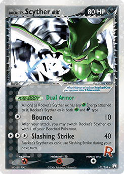 Rocket's Scyther ex #102