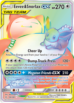 Eevee & Snorlax-GX #191